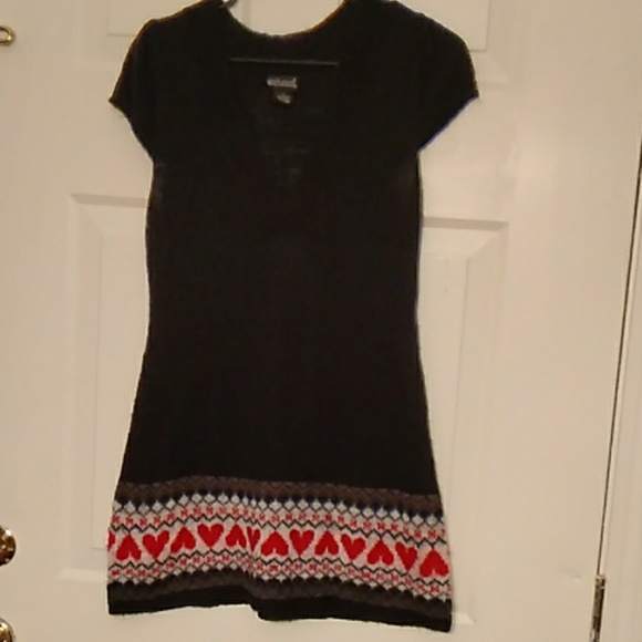 Wet Seal Heart Knit Sweater Top - Picture 3 of 9